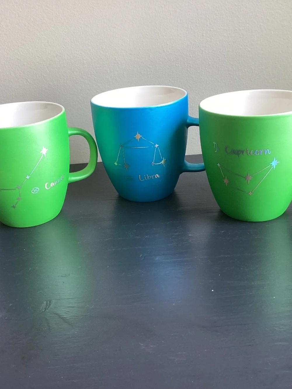 Set of 3 Modern Expressions Constellation Mug Cancer,Libra,Capricorn 18.6oz